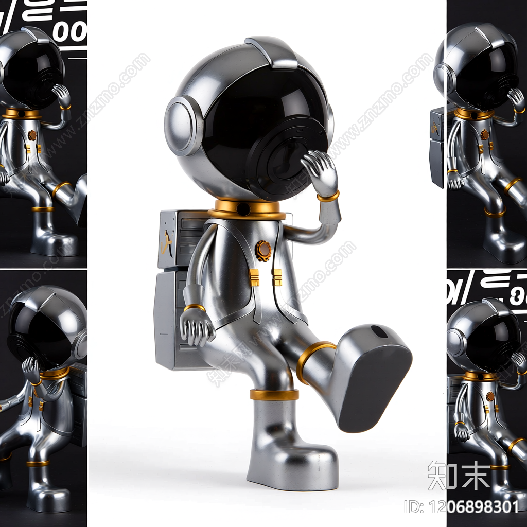 宇航员雕塑摆件3D模型下载【ID:1206898301】