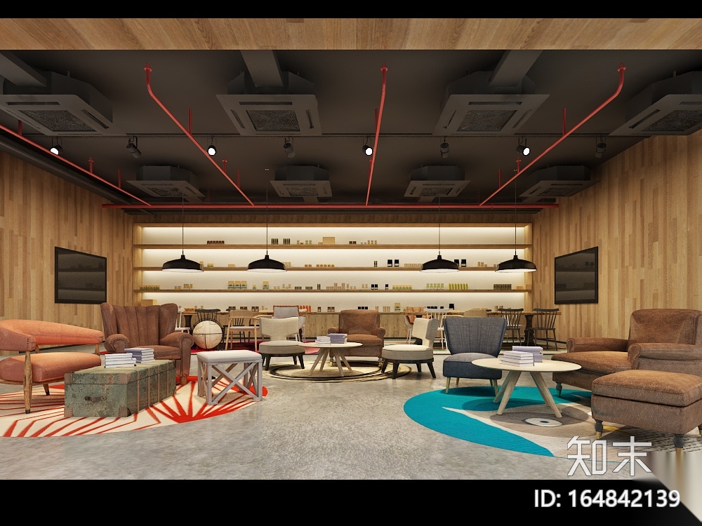 上海创客空间办公室（效果图+施工图）cad施工图下载【ID:164842139】