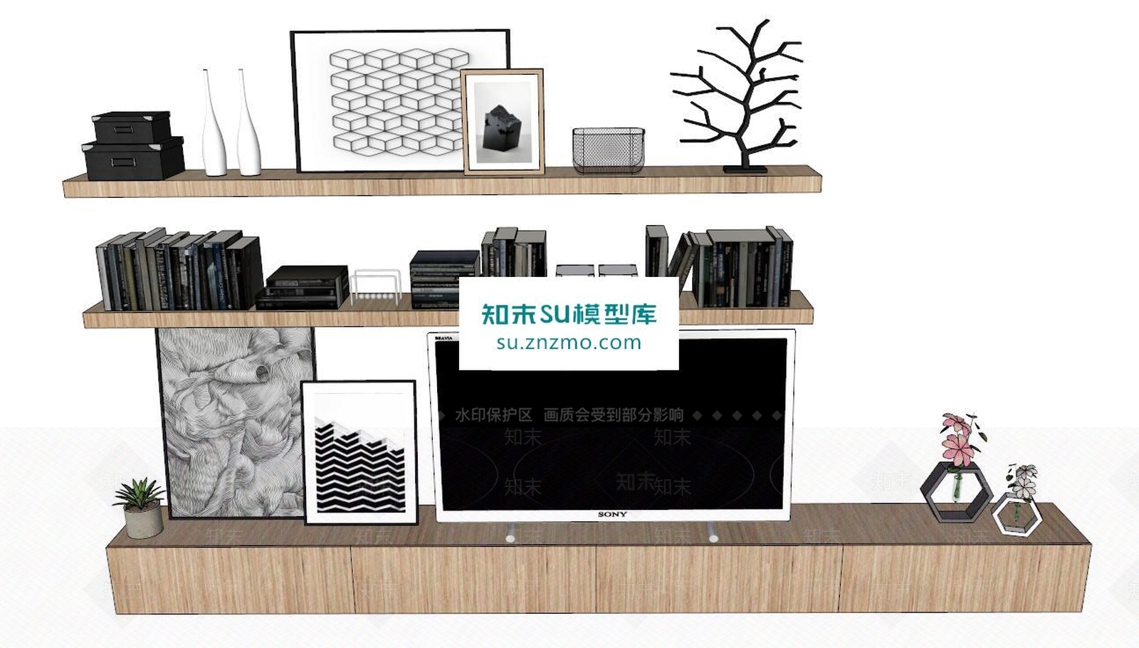 成品摆柜SU模型下载【ID:160124212】