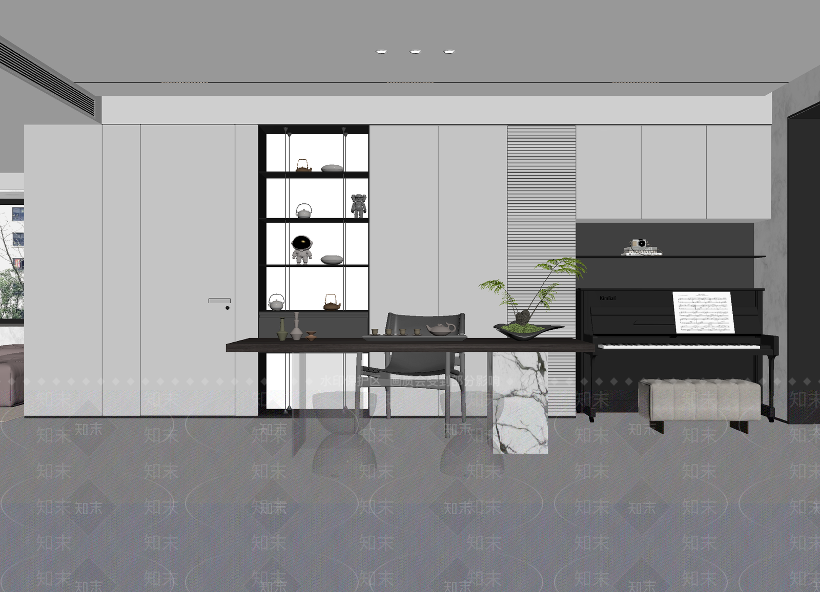 现代茶室3D模型下载【ID:1214770590】