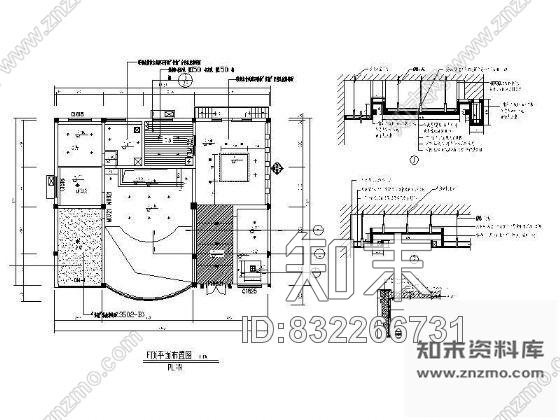 图块/节点别墅一层吊顶详图cad施工图下载【ID:832266731】