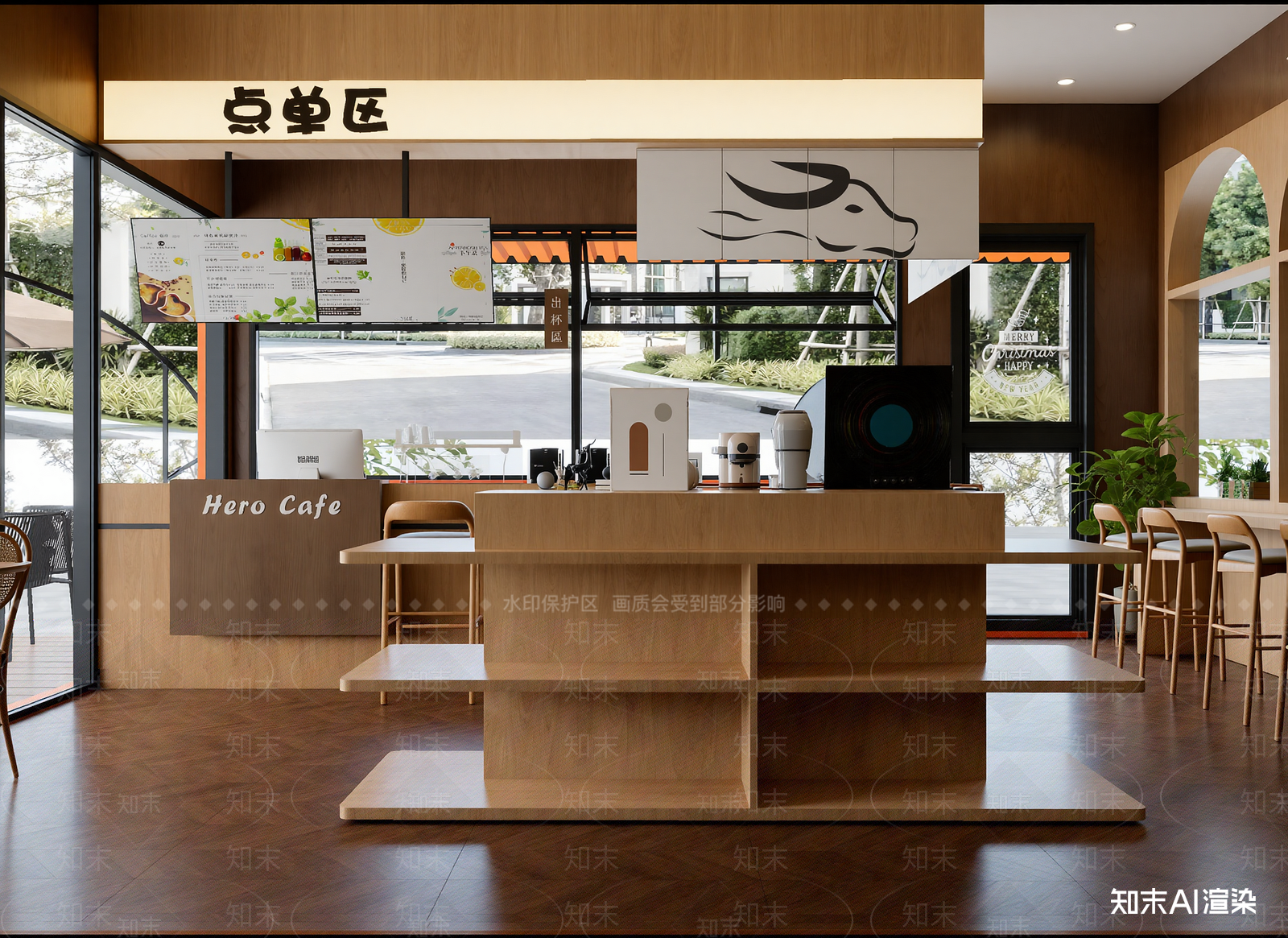 现代咖啡厅3D模型下载【ID:1215015055】