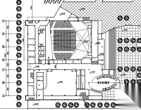影剧院建筑设计cad施工图下载【ID:151667166】