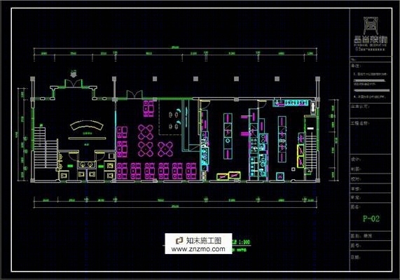 中餐厅，施工图一二楼，整套cad施工图下载【ID:66890677】