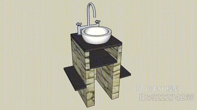 现代水槽SU模型下载【ID:522274268】