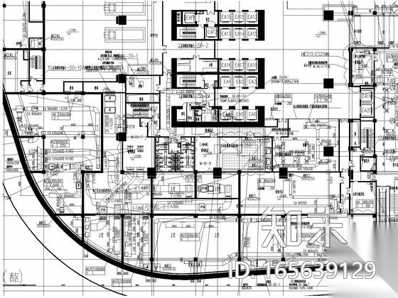 [上海]超高层大厦暖通空调通风排烟系统深化施工图（著名...cad施工图下载【ID:165639129】