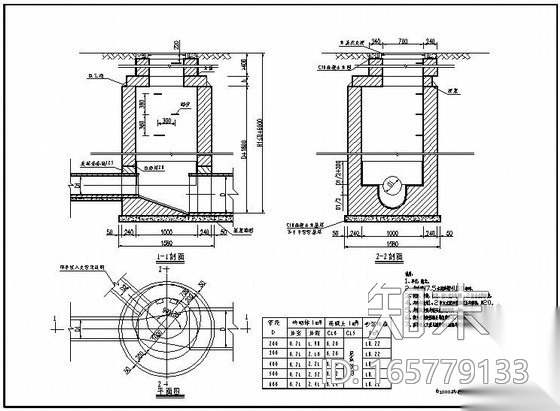 检查井图纸cad施工图下载【ID:165779133】