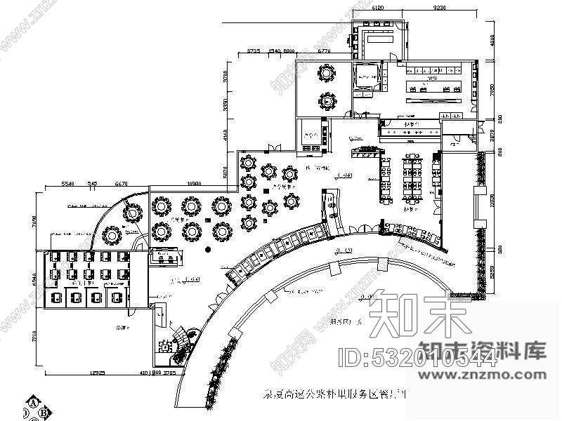 施工图厦门某高速公路服务区中式餐厅装修图含效果施工图下载【ID:532010544】