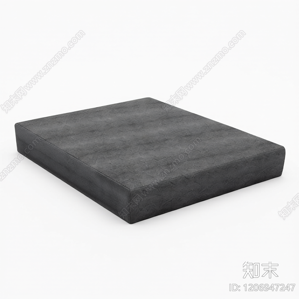 灰色布艺沙发凳3D模型下载【ID:1206947247】