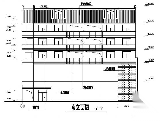 某五层商住楼建施图cad施工图下载【ID:149574155】