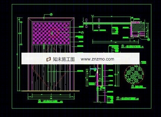 酒店大堂石材柱详图cad施工图下载【ID:66942664】