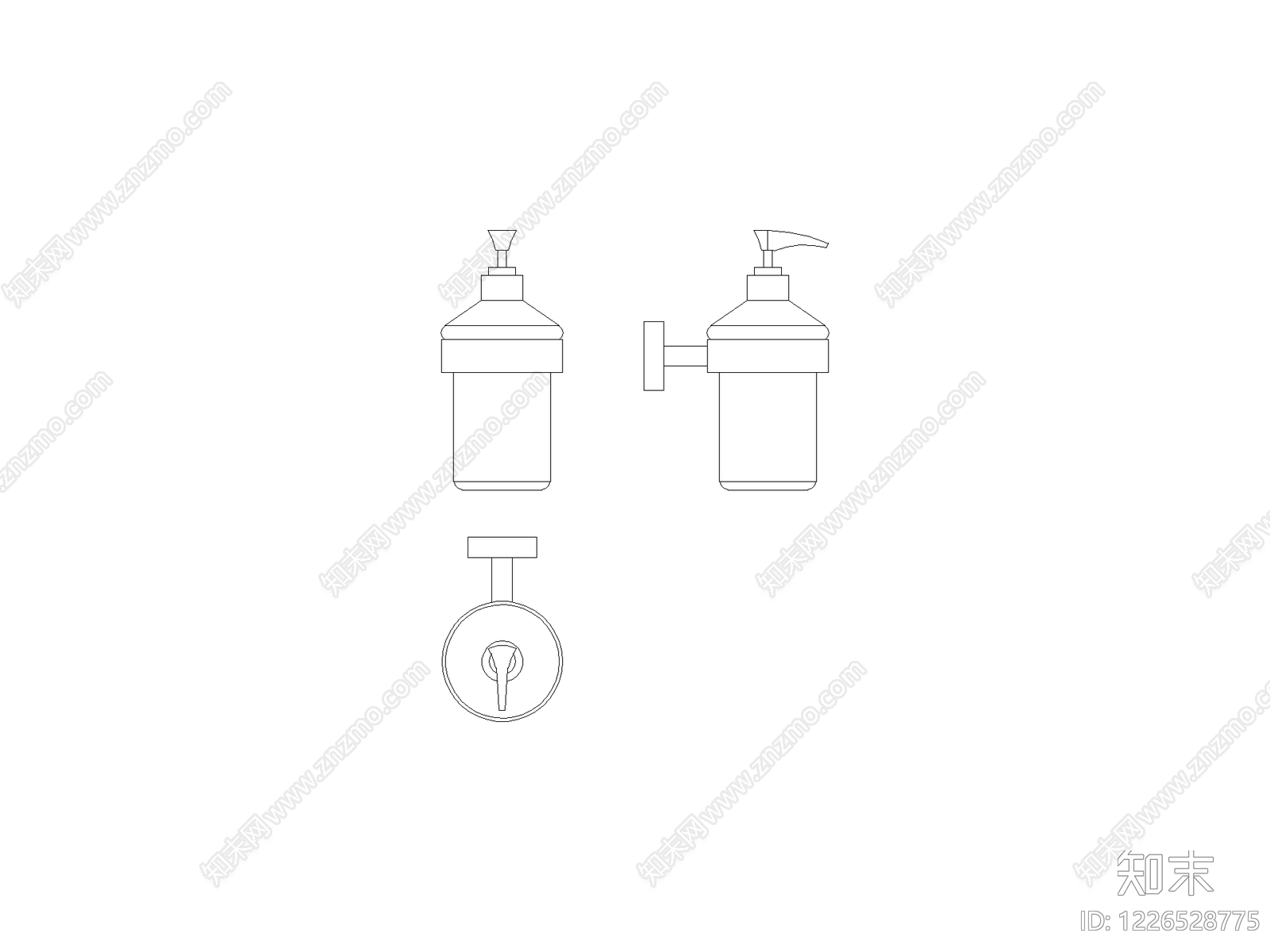卫浴图块cad施工图下载【ID:1226528775】