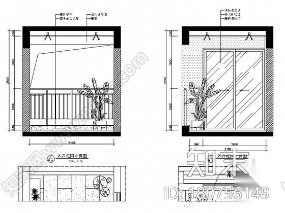 [广西]简欧风格四居室样板房装修图（含效果）cad施工图下载【ID:180756149】