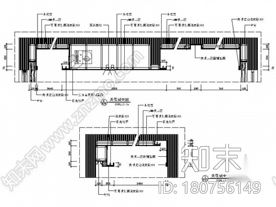 [广西]简欧风格四居室样板房装修图（含效果）cad施工图下载【ID:180756149】