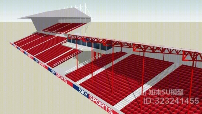 绿色看台SU模型下载【ID:323241455】