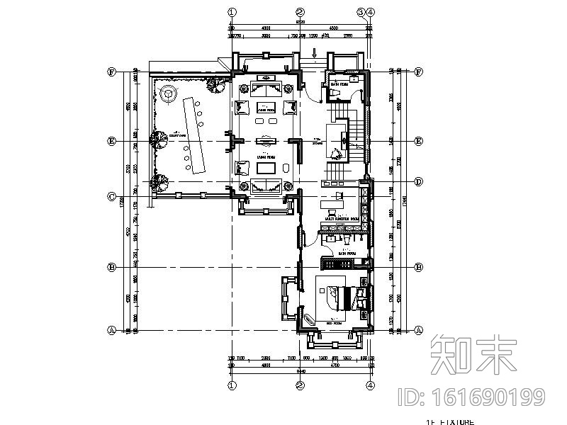 [海口]南加州风别墅精装样板间设计施工图（含效果图、...cad施工图下载【ID:161690199】