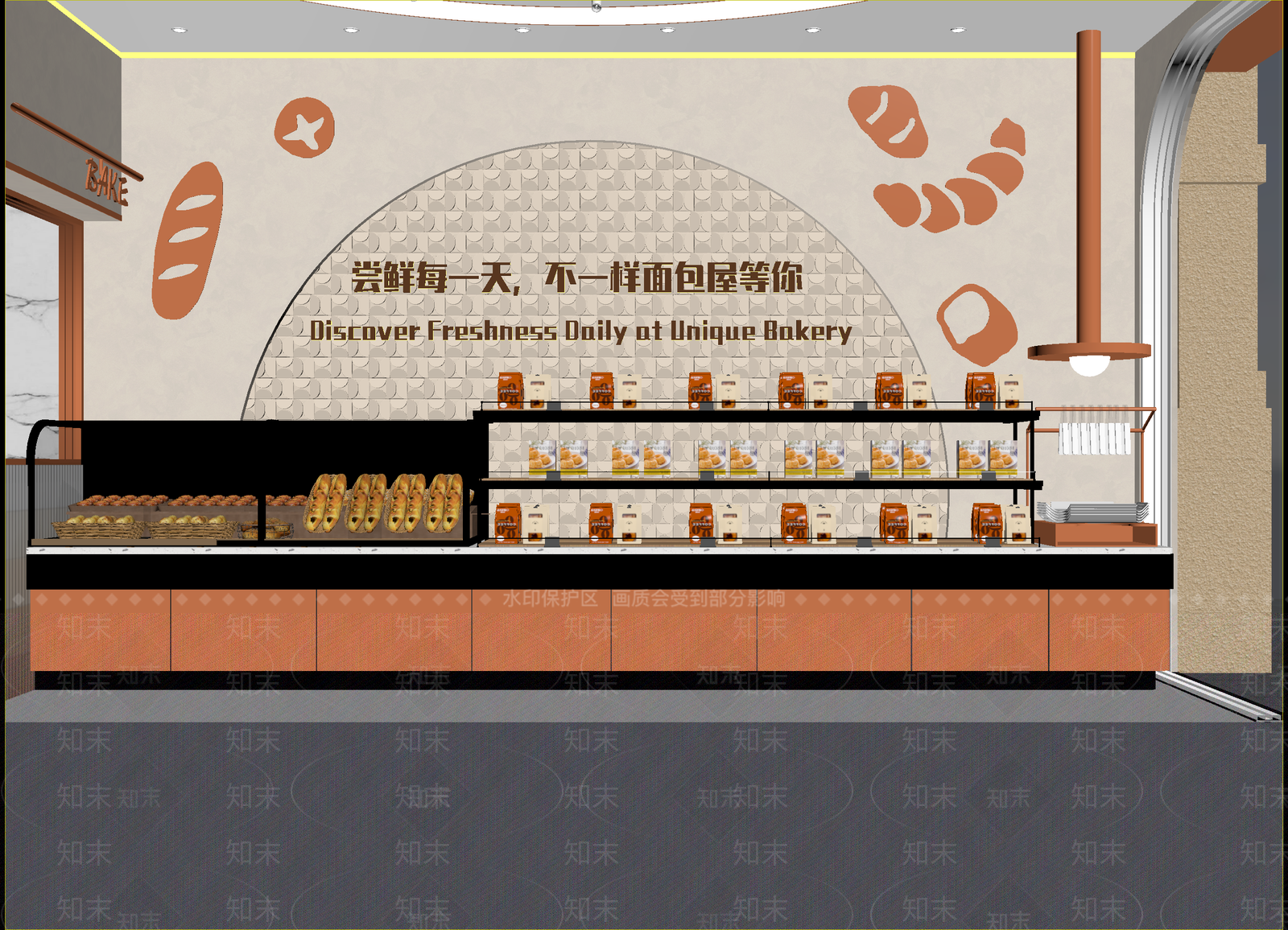 现代面包店3D模型下载【ID:1215025977】