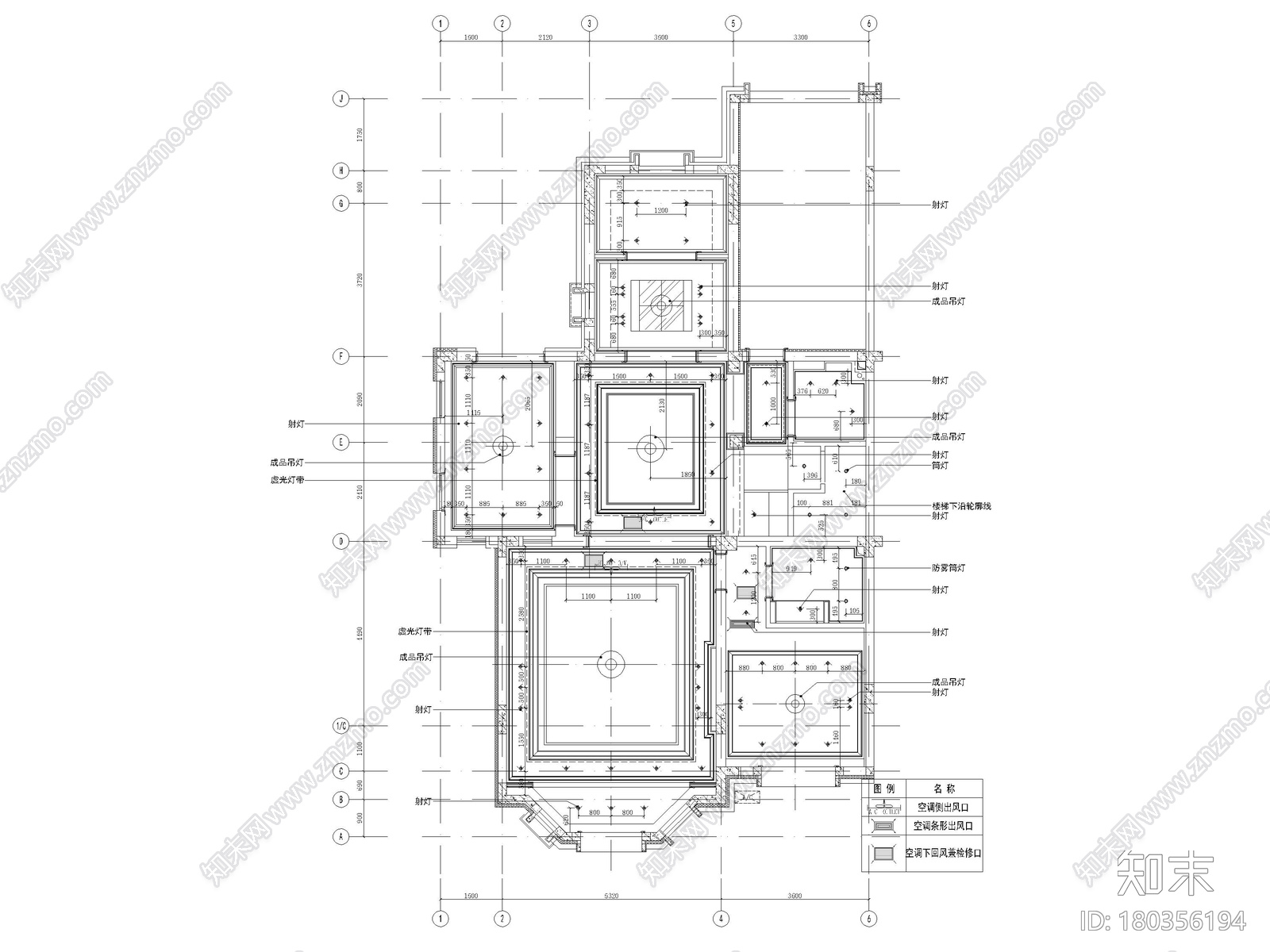 [沈阳]350㎡三层三居别墅样板间装修施工图cad施工图下载【ID:180356194】