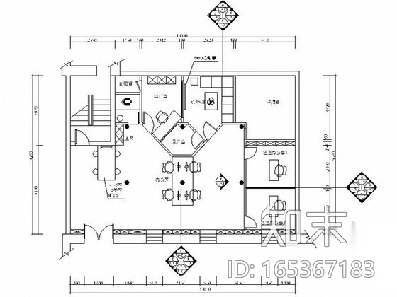 时尚现代风格摄影公司办公室室内装修施工图（含效果）cad施工图下载【ID:165367183】
