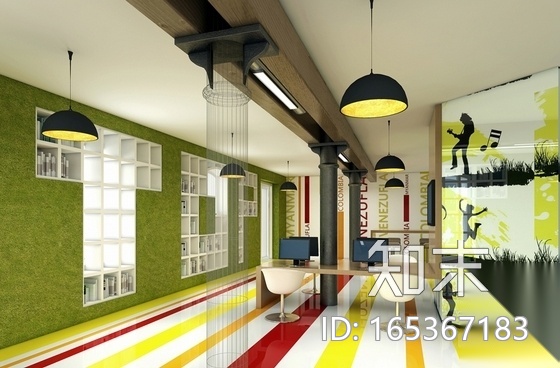 时尚现代风格摄影公司办公室室内装修施工图（含效果）cad施工图下载【ID:165367183】