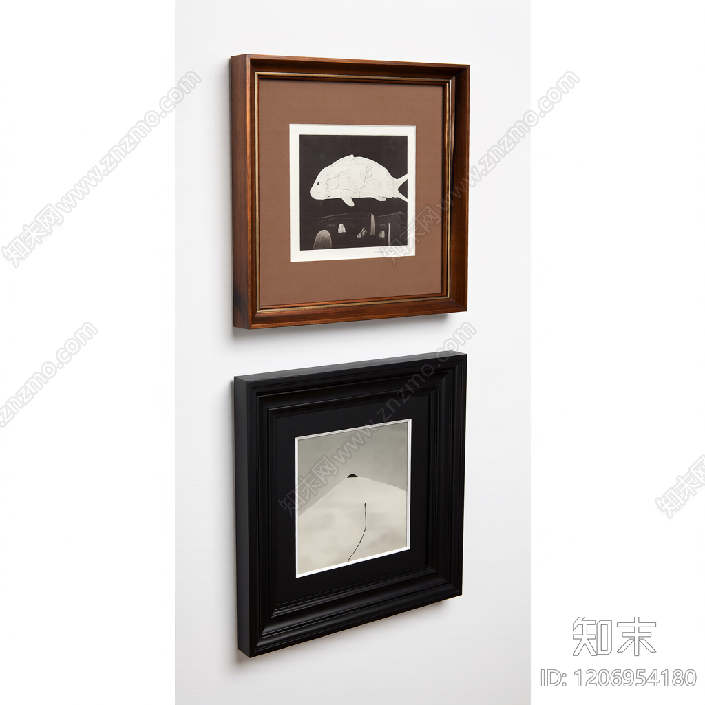 装饰画框组合3D模型下载【ID:1206954180】