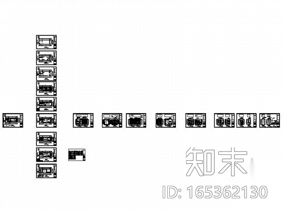 [临海]美景花园现代风格一居室装修施工图施工图下载【ID:165362130】