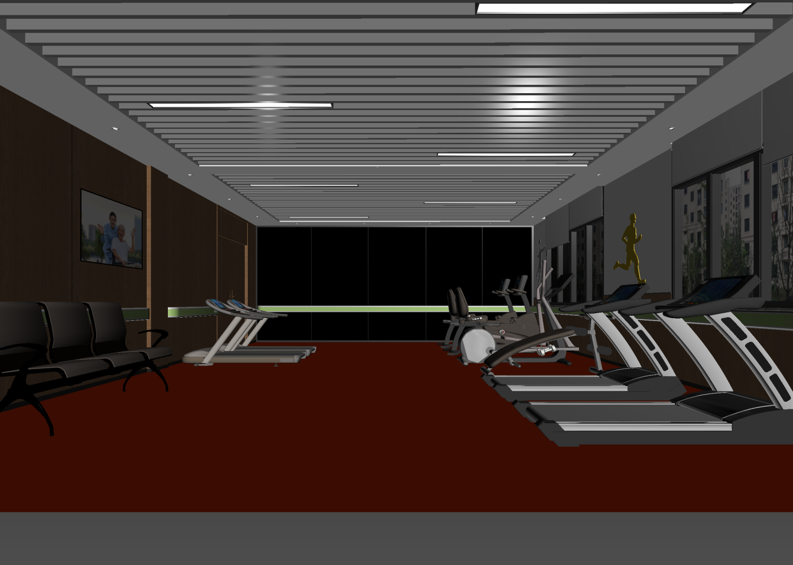 现代健身房3D模型下载【ID:1214738539】
