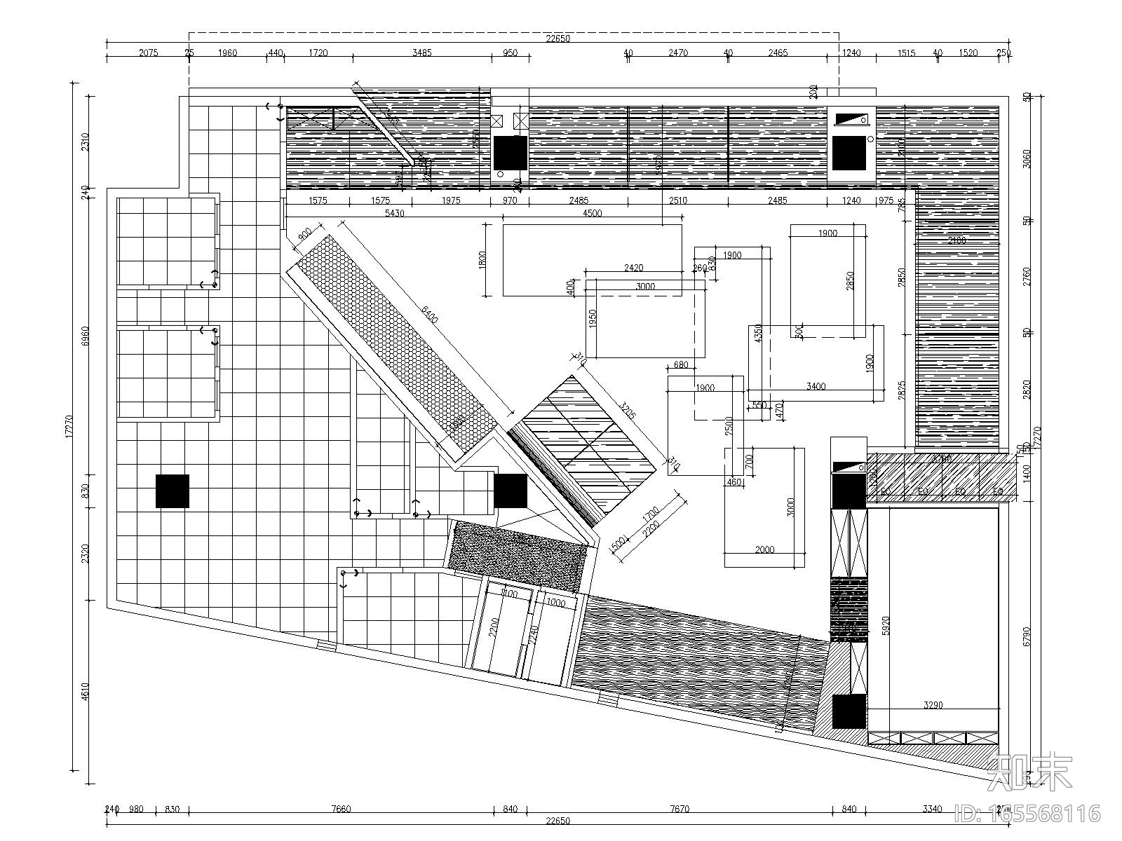 上海九麸音乐餐厅室内装修施工图+效果图cad施工图下载【ID:165568116】