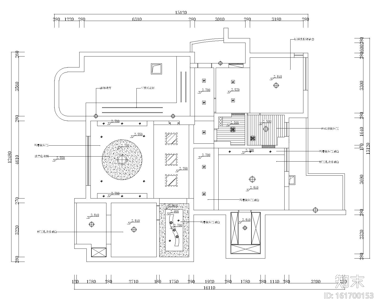 [海南]现代风格二层小别墅设计室内装修施工图cad施工图下载【ID:161700153】