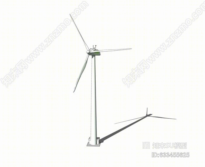 风力发电机SU模型下载【ID:633455625】