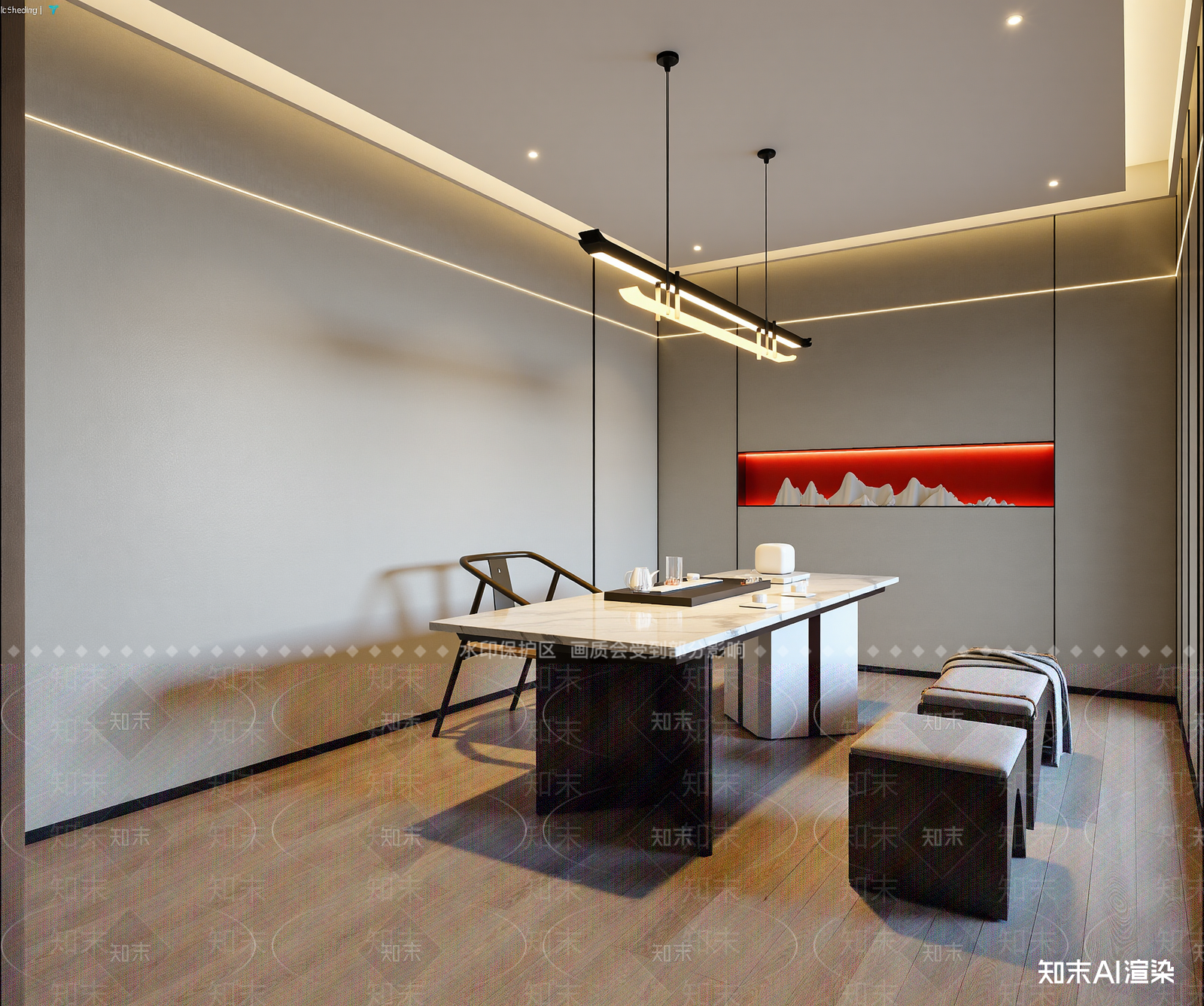 新中式茶馆3D模型下载【ID:1214932039】