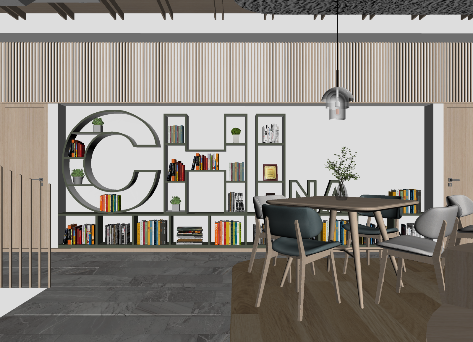 现代咖啡厅3D模型下载【ID:1214329532】