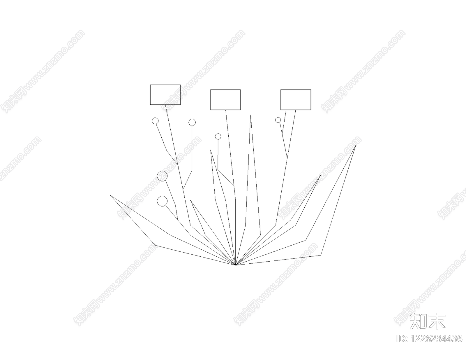 现代灌木种植CAD图纸