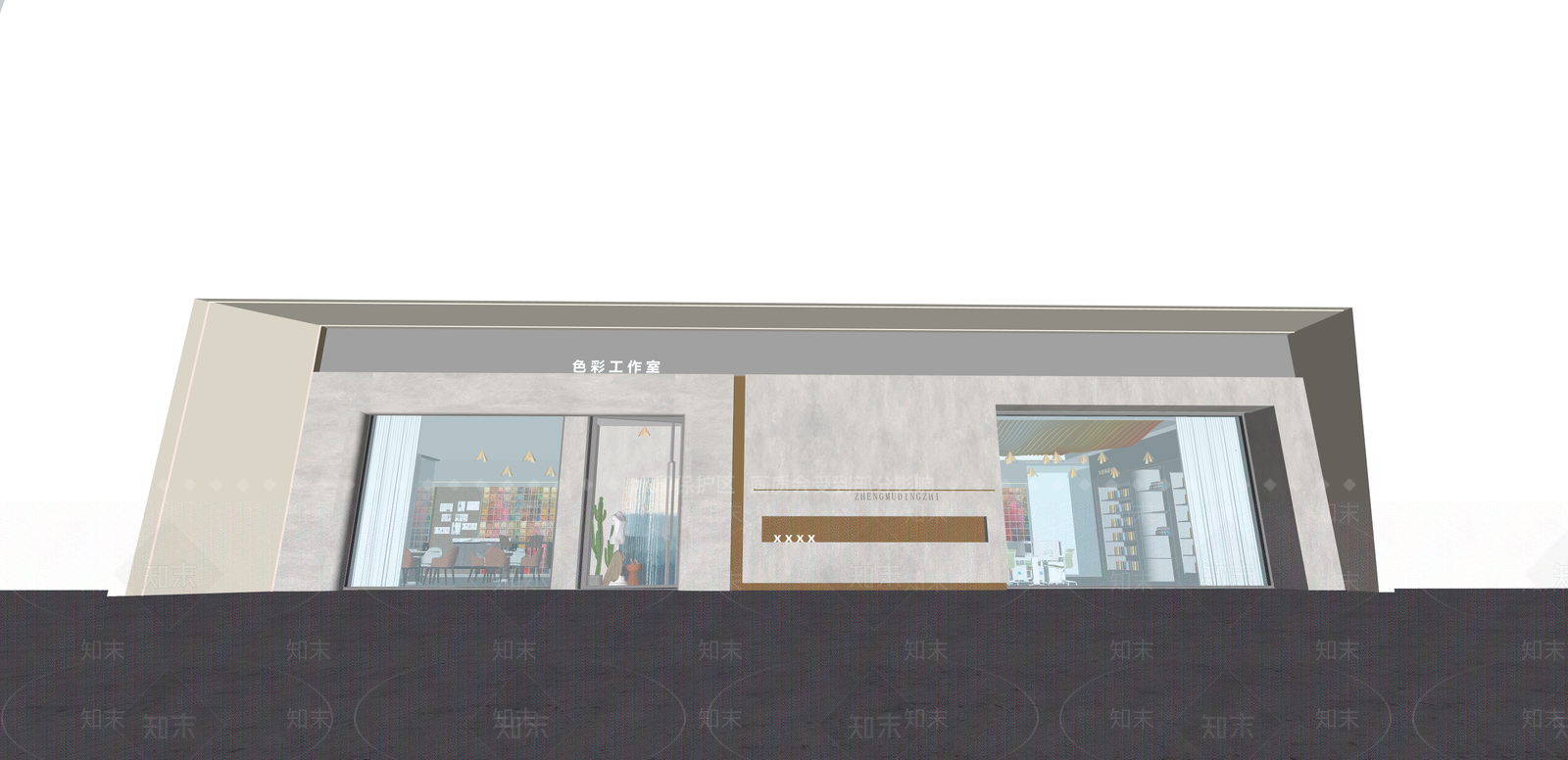 现代商业街SU模型下载【ID:1215212233】