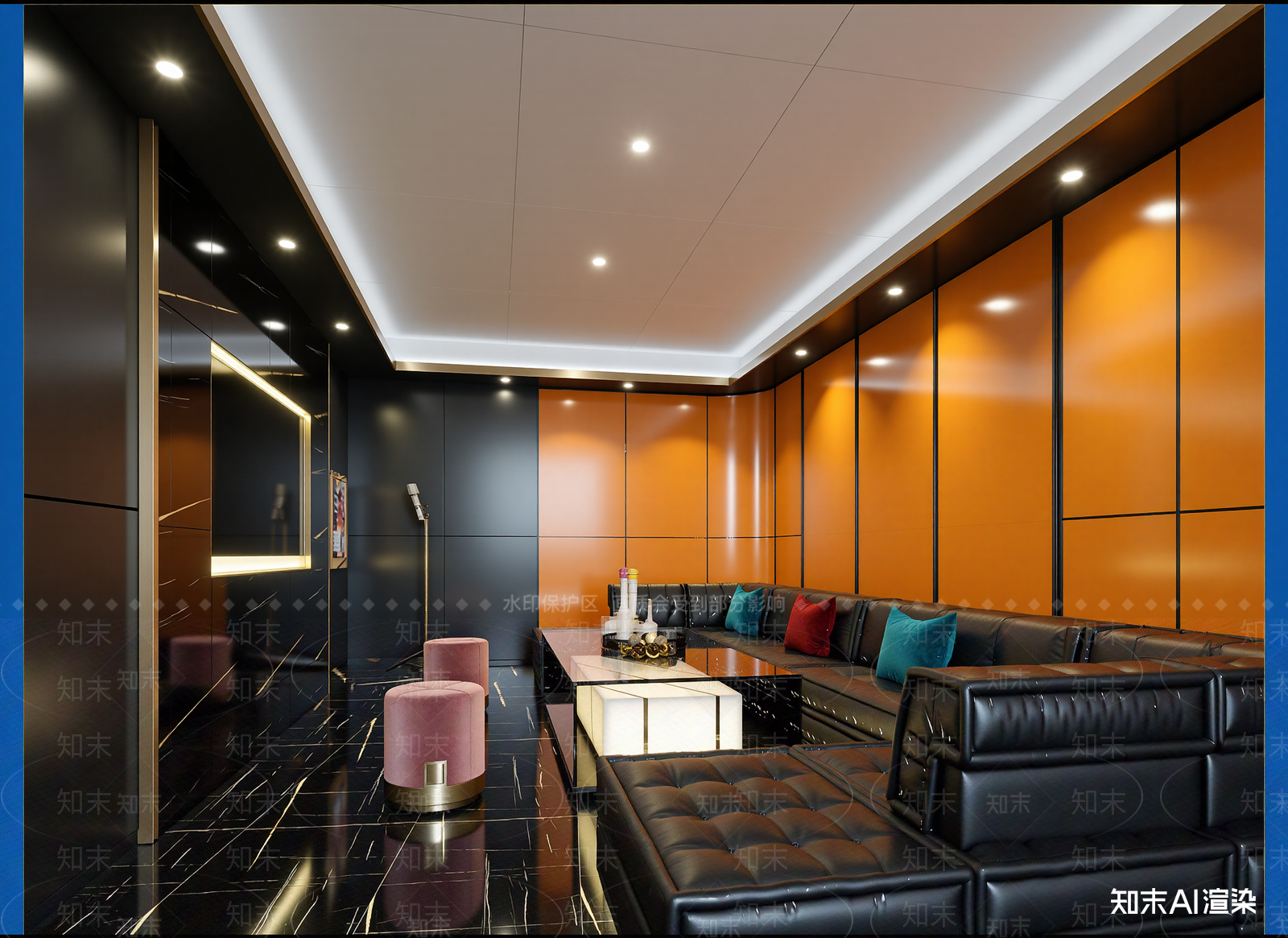 现代包厢3D模型下载【ID:1214355836】