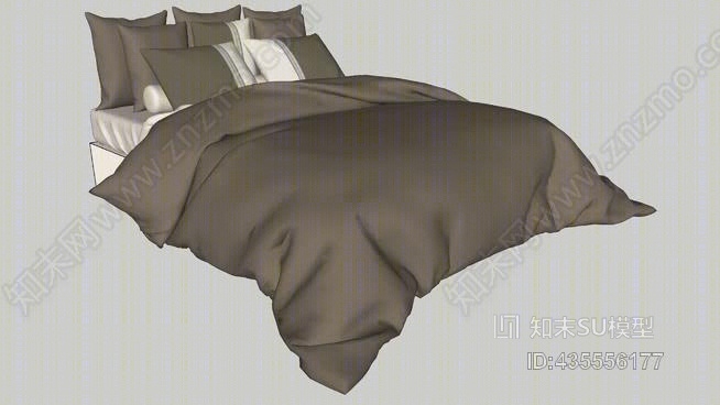 设计师床SU模型下载【ID:435556177】