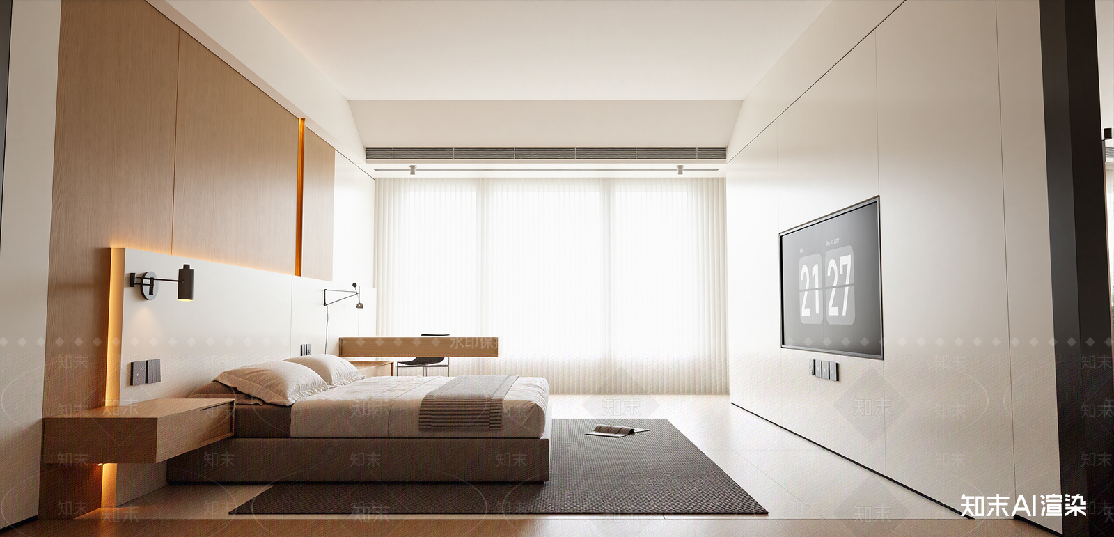 现代家居卧室SU模型下载【ID:1216006101】