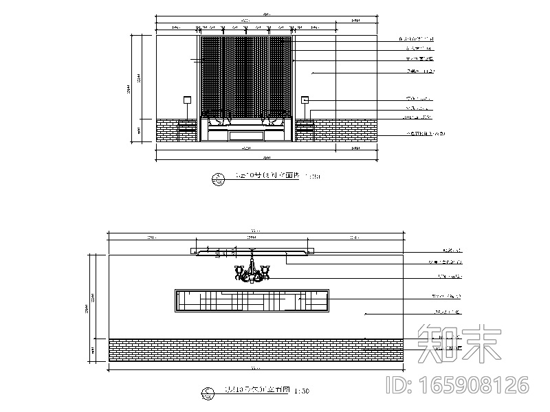 [北京]某商会所室内设计CAD施工图（含效果图)cad施工图下载【ID:165908126】