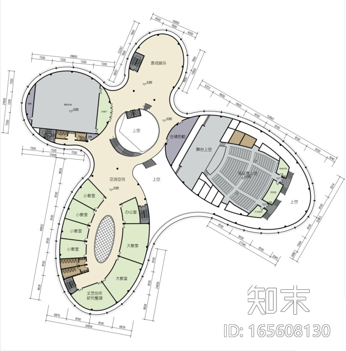 [济南]新文化中心建筑设计文案cad施工图下载【ID:165608130】