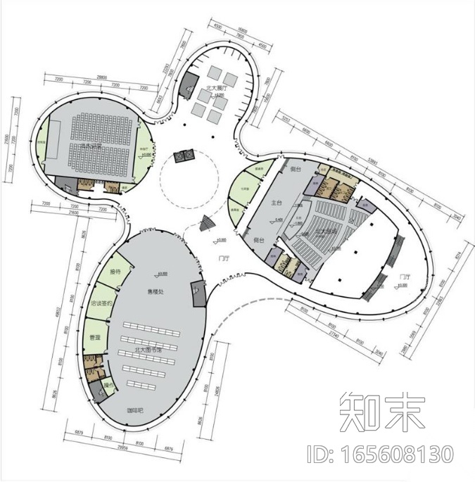 [济南]新文化中心建筑设计文案cad施工图下载【ID:165608130】