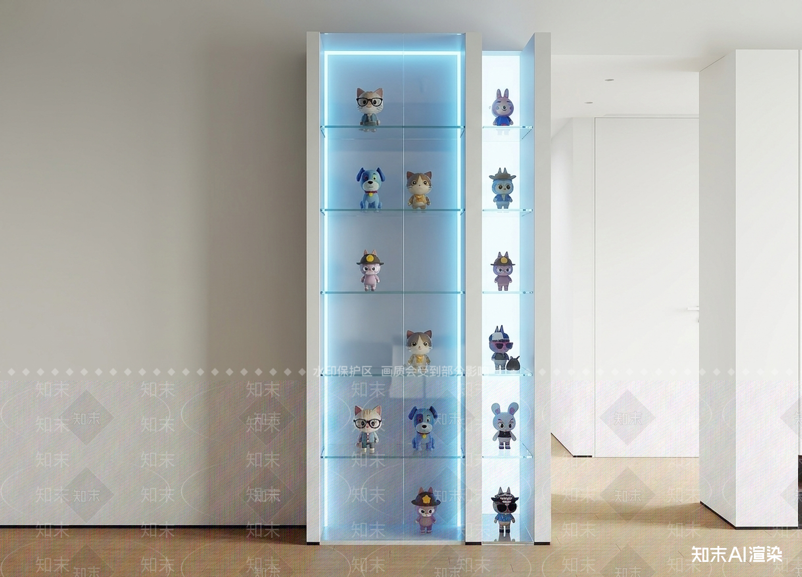 玻璃展示柜储物柜3D模型下载【ID:1227518735】