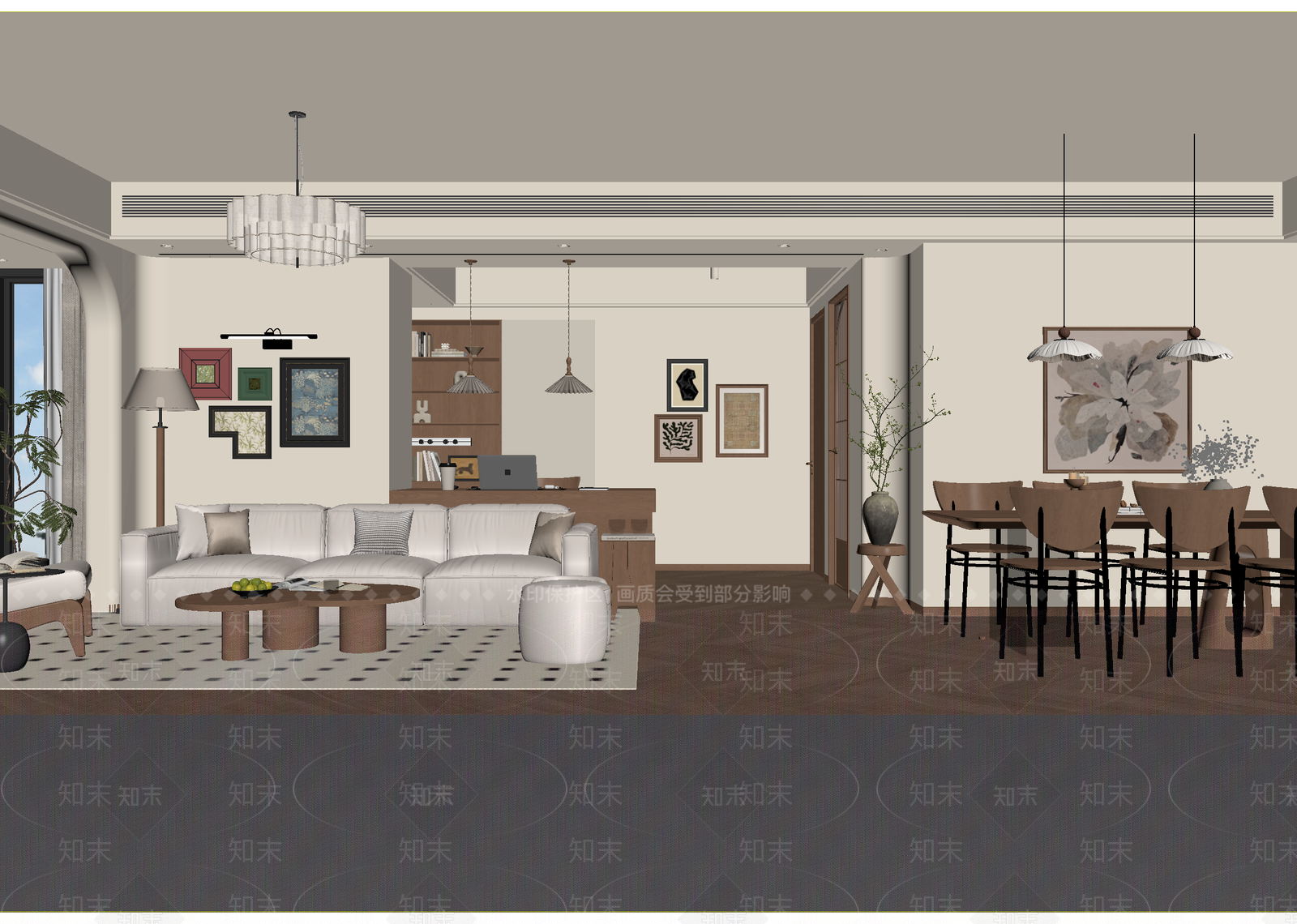 复古客餐厅3D模型下载【ID:1215101266】
