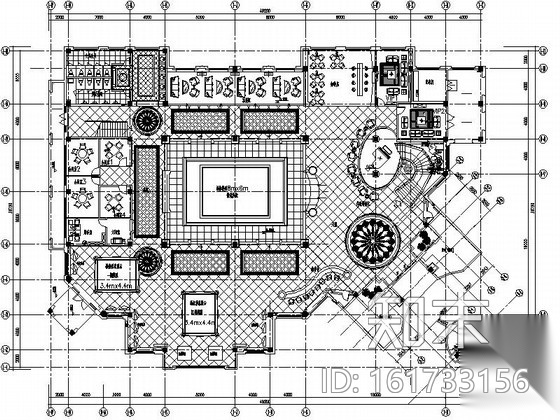 [江苏]欧式风情两层售楼处装修设计施工图cad施工图下载【ID:161733156】