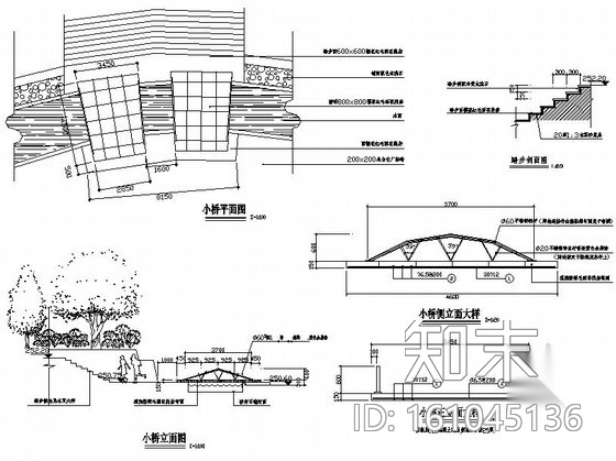 居住区小广场景观工程施工图cad施工图下载【ID:161045136】