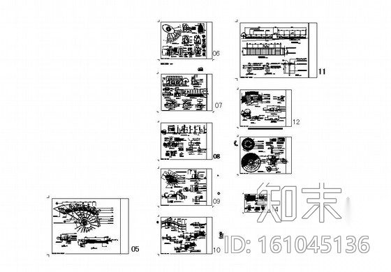 居住区小广场景观工程施工图cad施工图下载【ID:161045136】