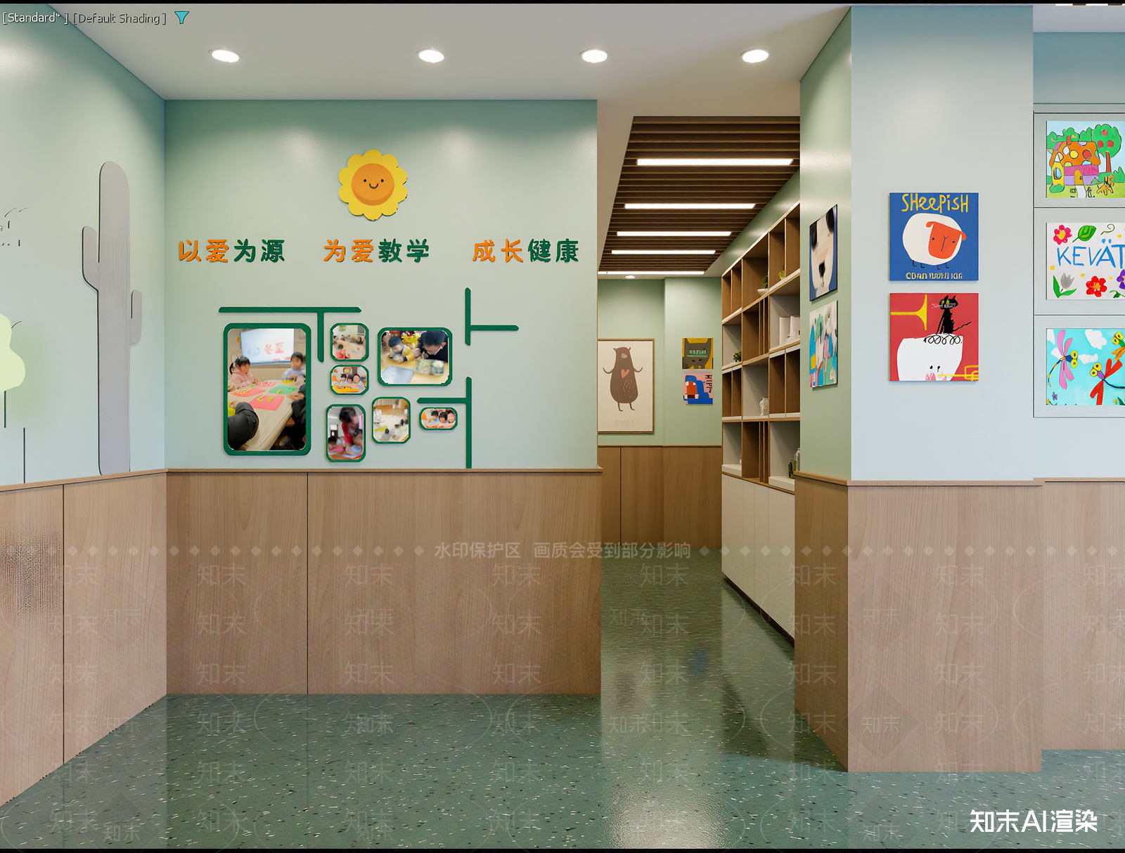 现代教室3D模型下载【ID:1214835988】