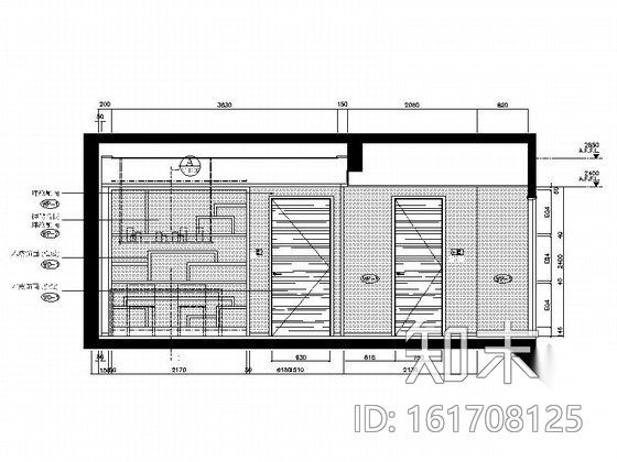 [浙江]酒店式公寓两居室样板房装修施工图cad施工图下载【ID:161708125】