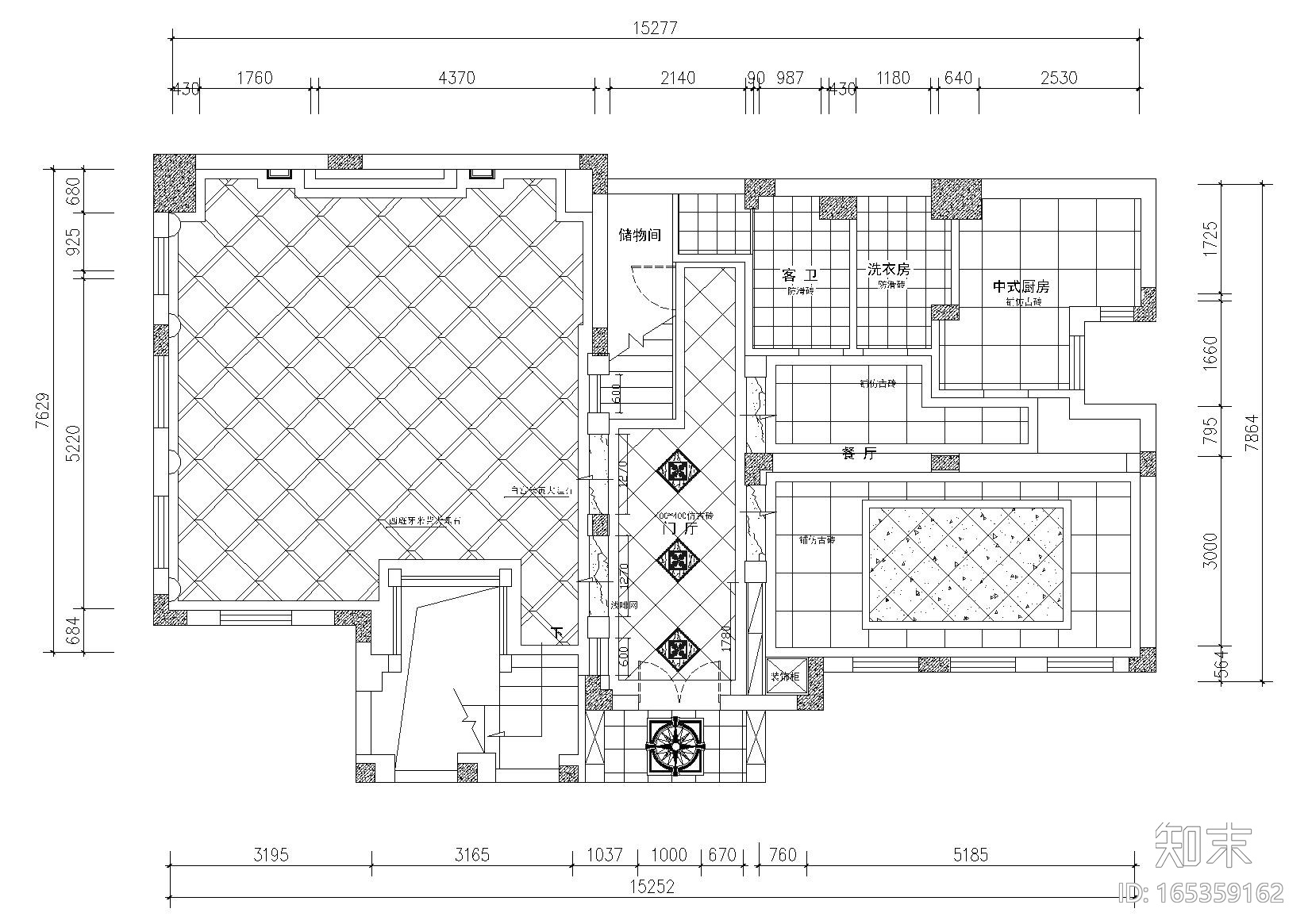 [重庆]蓝湖郡向生别墅装饰设计项目施工图cad施工图下载【ID:165359162】