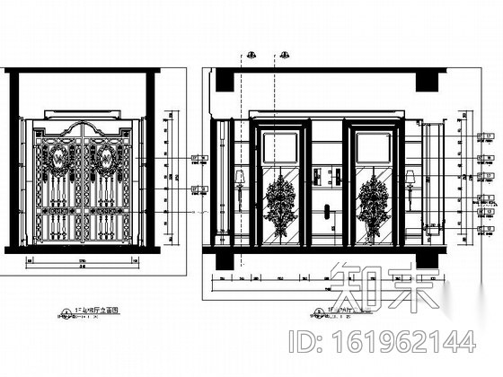 [上海]某外滩酒店公共空间局部装修施工图cad施工图下载【ID:161962144】