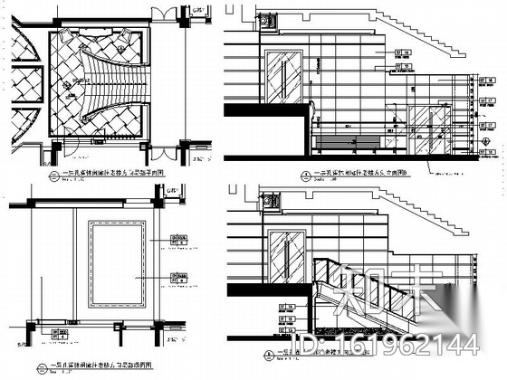 [上海]某外滩酒店公共空间局部装修施工图cad施工图下载【ID:161962144】